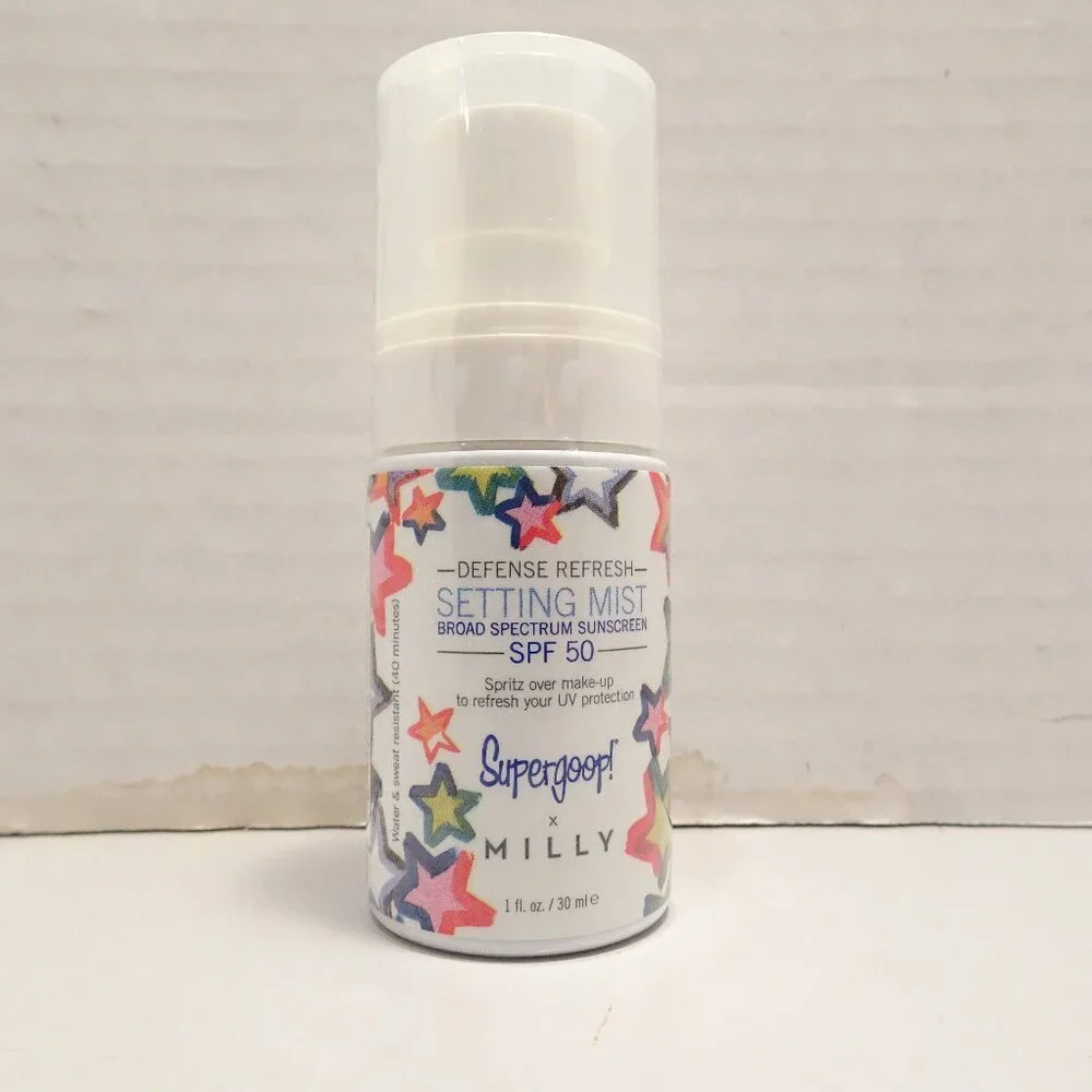 SUPERGOOP! x Milly DEFENSE REFRESH SETTING MIST SPF 40 1 OZ NEW